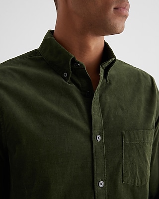 Solid Stretch Corduroy Shirt