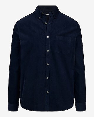 Solid Stretch Corduroy Shirt