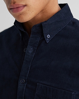 Solid Stretch Corduroy Shirt