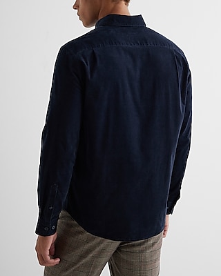 Solid Stretch Corduroy Shirt