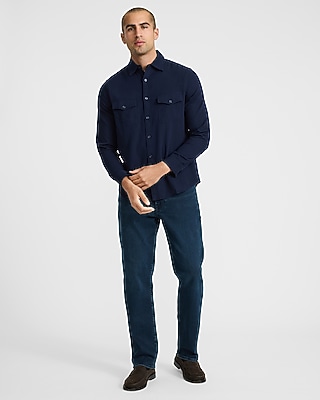 Double Pocket Cotton Stretch Flannel Shirt - thumbnail 10