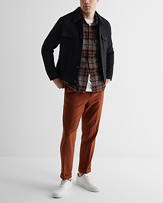 Plaid Double Pocket Sweater Flannel Shirt