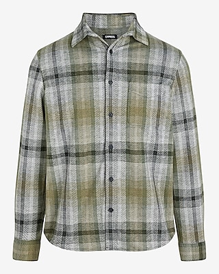 Plaid Sweater Flannel Shirt