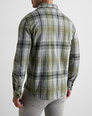 Plaid Sweater Flannel Shirt