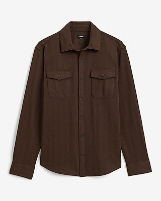 Herringbone Double Button Pocket Sweater Flannel - thumbnail 6