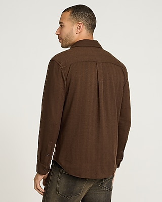 Herringbone Double Button Pocket Sweater Flannel - thumbnail 4