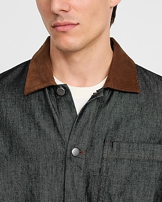 Denim Button Front Barn Jacket