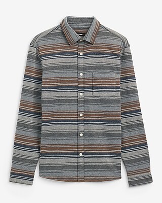Striped Patch Pocket Flannel Shirt - image 4