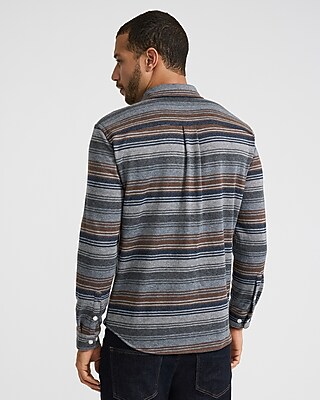 Striped Patch Pocket Flannel Shirt - image 2