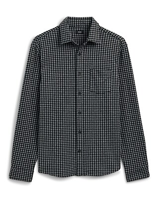 Plaid Patch Pocket Sweater Flannel Shirt - image 4
