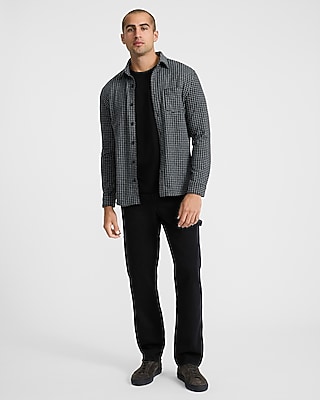 Plaid Patch Pocket Sweater Flannel Shirt - image 3
