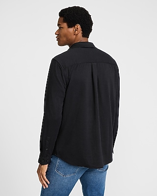 Double Button Pocket Sweater Flannel Shirt