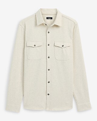 Double Button Pocket Sweater Flannel Shirt