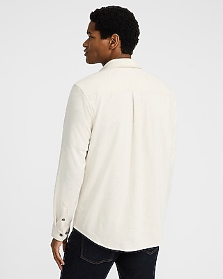 Double Button Pocket Sweater Flannel Shirt