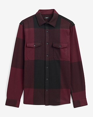 Plaid Double Button Pocket Flannel Shirt