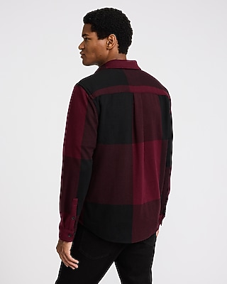 Plaid Double Button Pocket Flannel Shirt