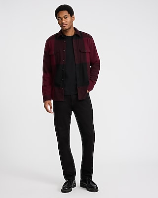 Plaid Double Button Pocket Flannel Shirt