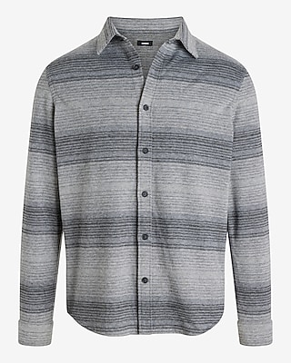 Striped Sweater Flannel Shirt