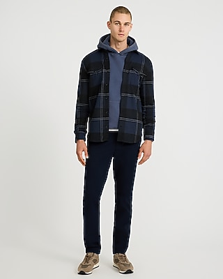 Plaid Double Button Pocket Sweater Flannel