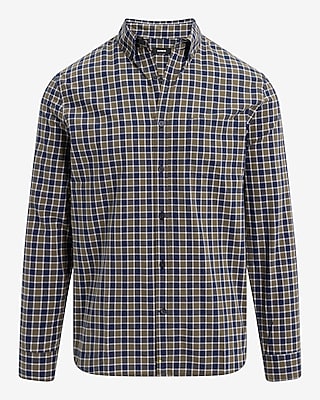 Grid Plaid Cotton Soft Wash Shirt