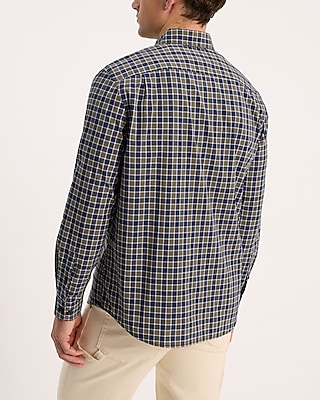 Grid Plaid Cotton Soft Wash Shirt