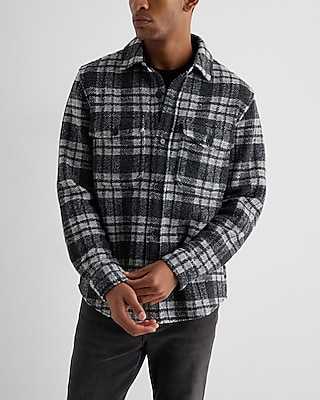 【新品】 Shirt Jacket In Wool Flannel M1 Plaid Wool-blend Shirt Jacket | Express