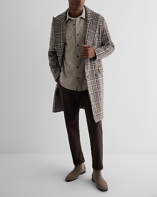 Flecked Double Pocket Flannel Shirt Jacket