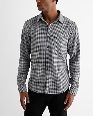 Houndstooth Sweater Flannel Shirt
