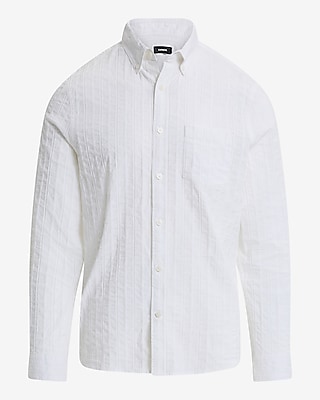 Textured Striped Cotton-Linen Blend Shirt