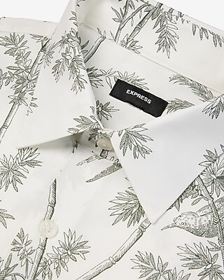 Slim Illustrated Tree Stretch 1MX Dress Shirt