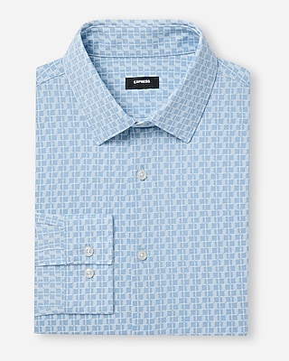 Slim Mini Geo Cotton Stretch 1MX Dress Shirt