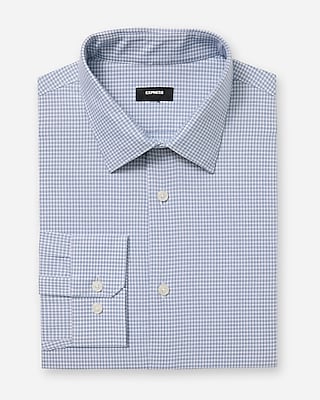 Slim Mini Gingham Cotton Stretch 1MX Dress Shirt
