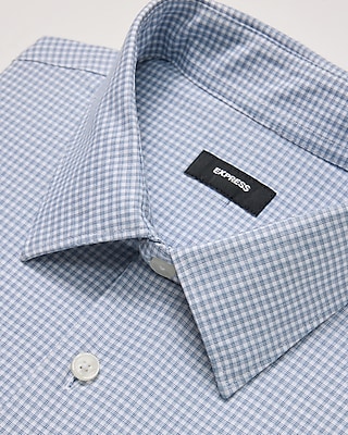 Slim Mini Gingham Cotton Stretch 1MX Dress Shirt