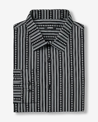 Classic Geo Stripe Stretch 1MX Dress Shirt