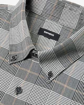 Slim Plaid Flannel 1MX Dress Shirt