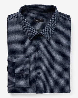 Slim Gingham Stretch Flannel 1MX Dress Shirt - image 2