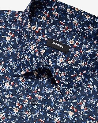 Slim Mini Floral Wrinkle-Resistant Everyday Performance Dress Shirt