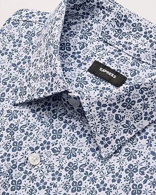 Slim Floral Stretch Modern Tech 1MX Dress Shirt