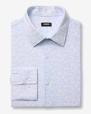 Slim Floral Stretch Modern Tech 1MX Dress Shirt