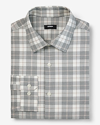 Slim Plaid Stretch 1MX Dress Shirt