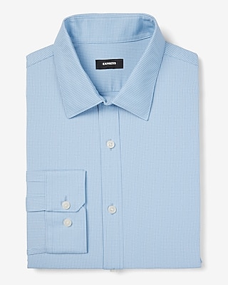 Extra Slim Mini Grid Wrinkle-Resistant Everyday Performance Dress Shirt