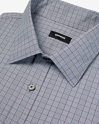 Extra Slim Plaid Wrinkle-Resistant Everyday Performance Dress Shirt