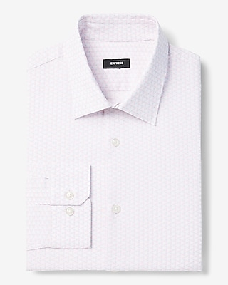 Slim Mini Triangle Print Stretch 1mx Dress Shirt | Express