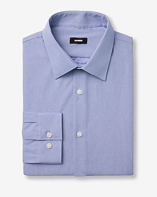 Slim Mini Check Long Sleeve Non-Iron Dress Shirt
