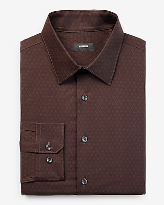 Slim Printed Stretch 1MX Dress Shirt