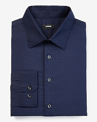 Classic Printed Stretch 1mx Dress Shirt | Express