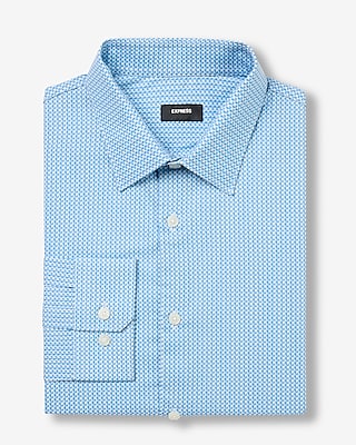 Extra Slim Mini Geo Cotton Stretch 1mx Dress Shirt
