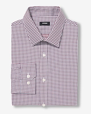 Slim Gingham Wrinkle-Resistant Everyday Performance Dress Shirt