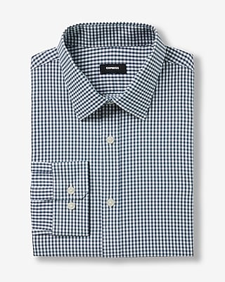 Slim Gingham Wrinkle-Resistant Everyday Performance Dress Shirt