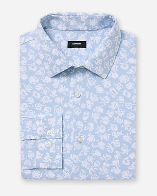 Classic Floral Stretch Modern Tech 1MX Dress Shirt